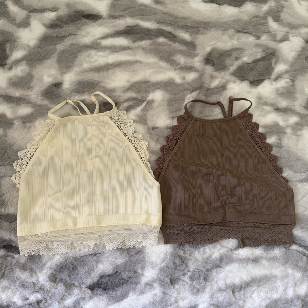 Three Bird Nest Light Of The Moon Crochet Trim Bralette